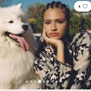 Zara New jacquard floral dress.